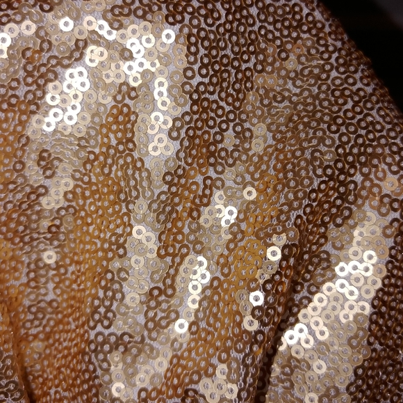 Like Brand New! Waffle Knit & Sequin Top w/ draped/open back - Picture 8 of 13